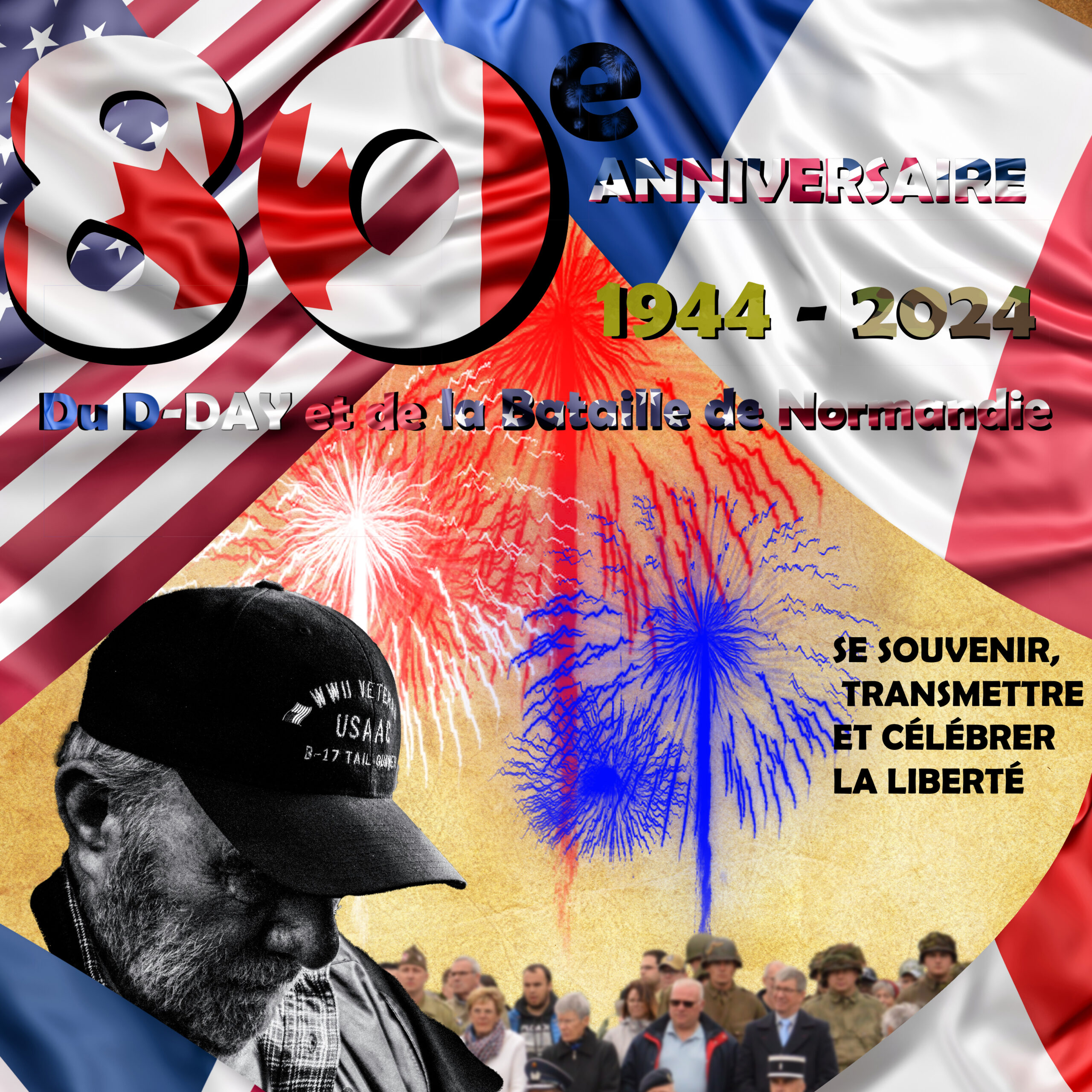 Affiche pour le 80ème anniversaire du débarquement en Normandie