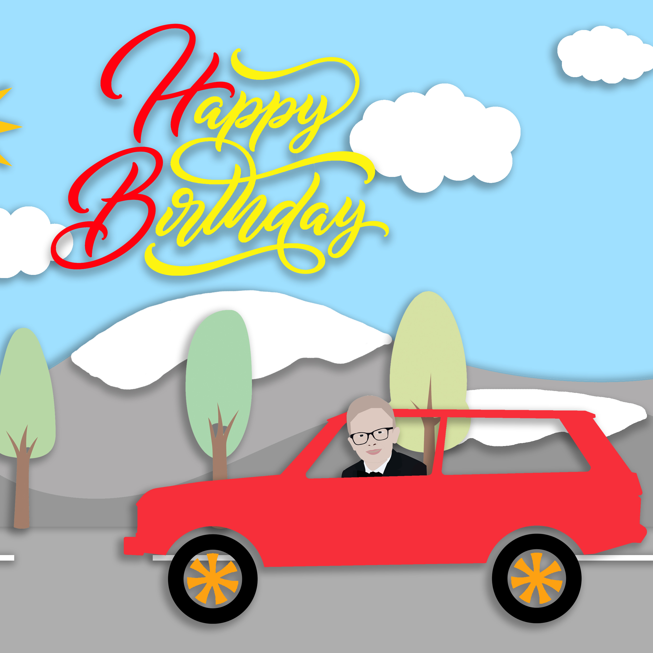 Carte d'anniversaire en papercut